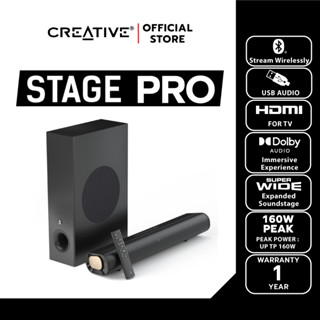 CREATIVE SPEAKER STAGE Pro Bluetooth Sound Bar 2.1 Speaker +…