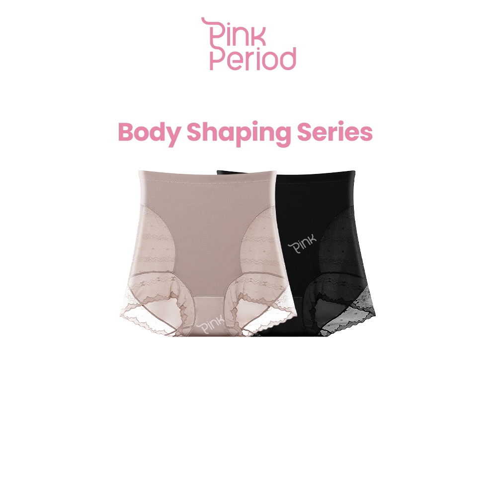 Pink Period กางเกงเก็บพุง Seamless ผ้ายืดเยอะ เอวสูง กระชับพุง กระชับกระชับหน้าท้อง สวมใส่สบาย