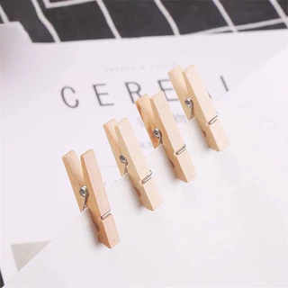 Novvia ไม้หนีบ แบบไม้ธรรมชาติ 20-50 ไม้หนีบรูป ขนาด2.5 / 3.5 / 4.5 / 6 / 7.2 cm. ของขวัญ