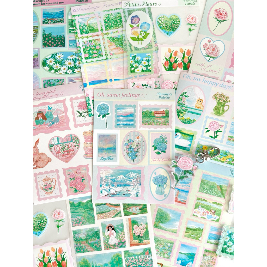Sticker สติ๊กเกอร์ ไดคัทพร้อมแปะ Pammy's Palette มีหลายลาย