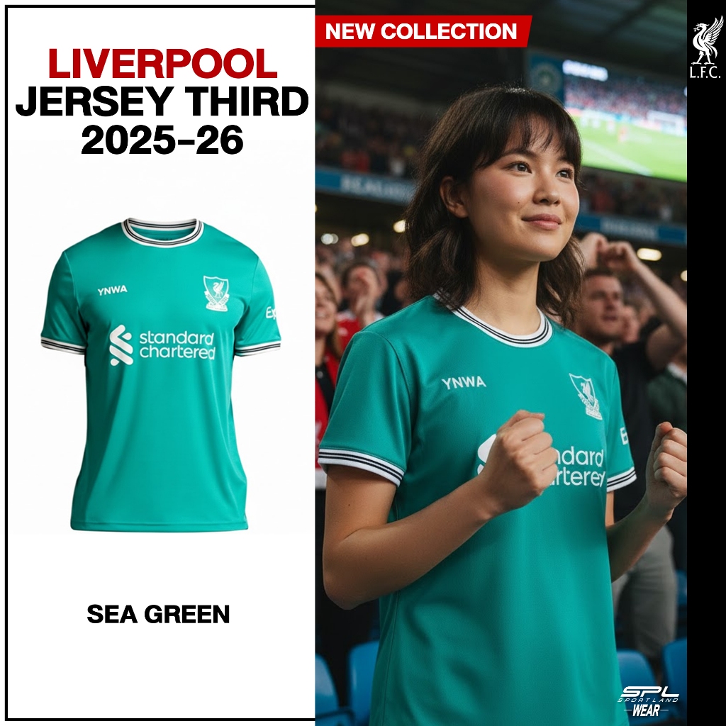 Liverpool Football Club ลิเวอร์พูล เสื้อบอล เสื้อเชียร์ Supporter Jersey Liverpool ฤดูกาล 2025/26 A2