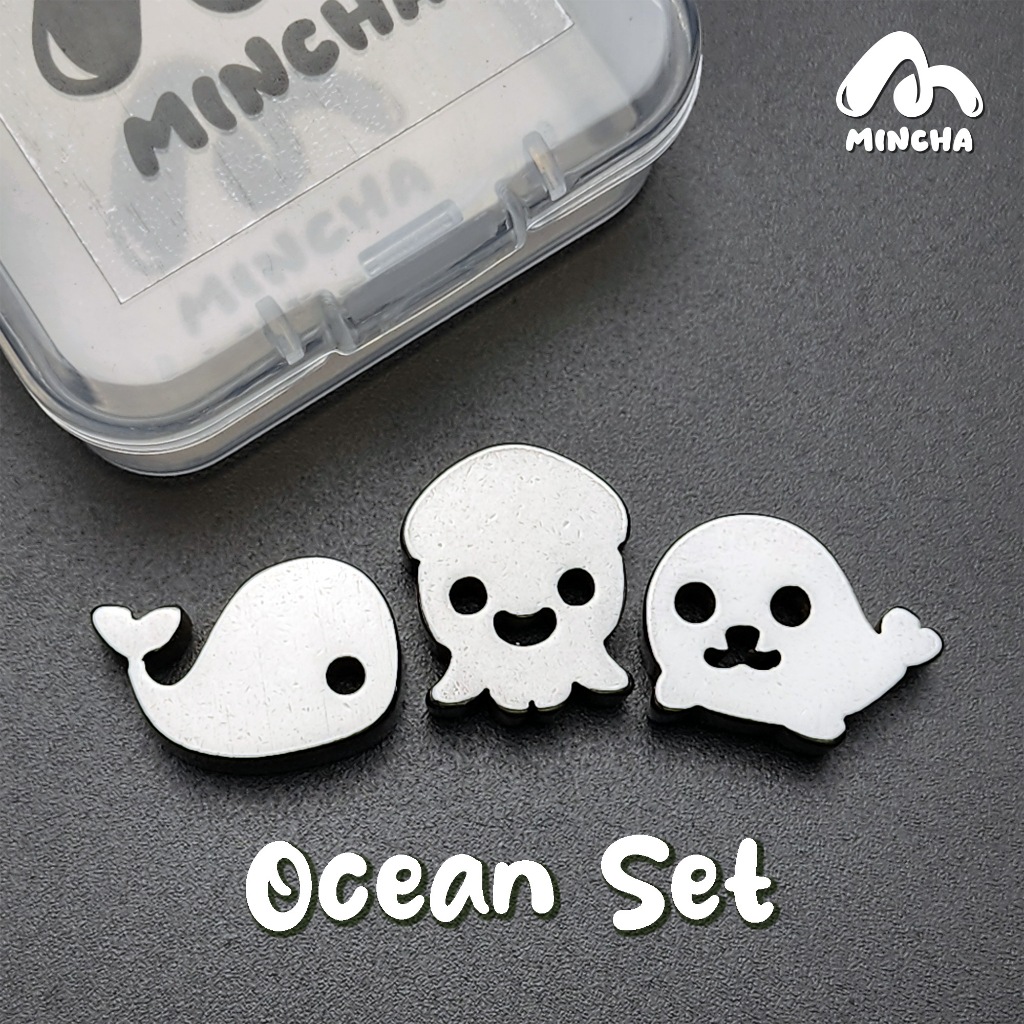 Mincha Ocean Set ลูกร่อนผงมัทฉะ ลูกสแตนเลสร่อนชา พร้อมกล่องเก็บ วัสดุสแตนเลส 304  Food Grade