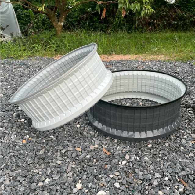 [ทรงกลม]กระถางเมทัลชีทปลูกผัก ขนาดกว้าง58cm สูง20cm ปลูกดอกไม้ต้นไม้