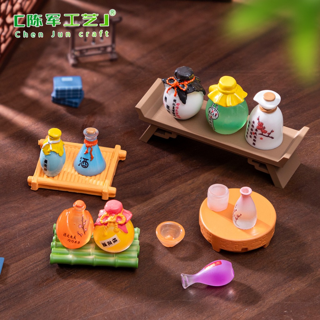 j479ขวดสาเกชุดชาญี่ปุ่นจิ๋ว จำลอง