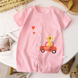 Babyonline(Y097)M3-4 (ส่งด่วน1วัน)ชุดบอดี้สูทเด็กแรกเกิดลายการ์ตูน ผ้าฝ้าย นุ่ม อ่อนโยนต่อผิวเด็ก