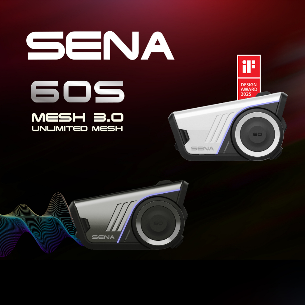 หูฟังบลูทูธติดหมวกกันน็อค SENA 60S SOUND BY HARMAN KARDON  Gen 2 พร้อมระบบ Mesh 3.0 รับประกัน 3 ปี (มีบริการส่งด่วน!)