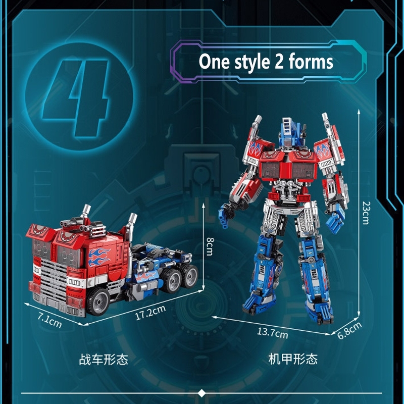 พร้อมส่ง!!! 2 ใน 1 Optimus Prime แตนบล็อก บล็อกประกอบของเล่นสำหรับเด็ก เครื่องจักร Hornets ของเล่นเด็ก ของเล่นปริศนา ราคา ถูกที่สุด ดีลบีเคเค แกลเลอรีภาพที่ 8