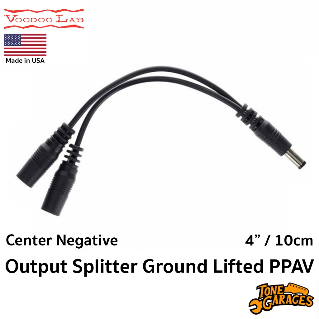 Voodoo Lab Output Splitter Adapter Ground Lifted PPAV Center Negative สายไฟ เอฟเฟคกีต้าร์  Made in U