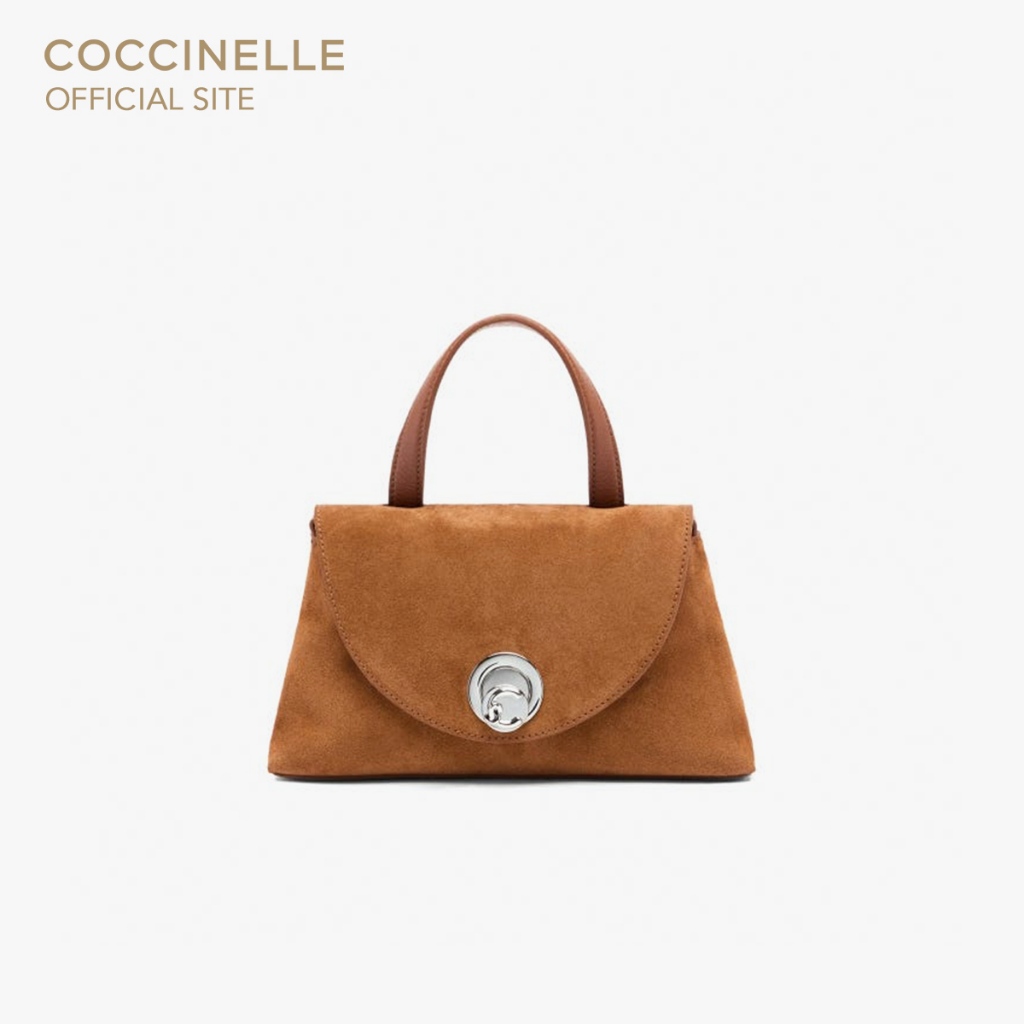COCCINELLE กระเป๋าถือผู้หญิง รุ่น NIKLA HANDBAG 180201 สี COGNAC/COGNAC