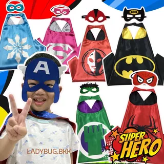Ladybug ชุดคอสเพลย์ ชุดคลุมฮีโร่ ซุปเปอร์ฮีโร่ ผ้าคลุมไหล่ หน้ากาก สําหรับเด็ก พร้อมส่ง