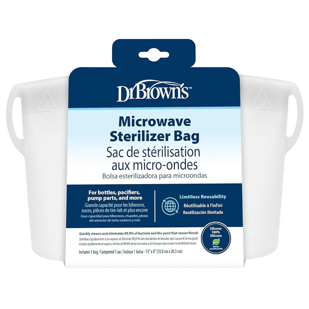 Dr. Brown's® Microwave Sterilizer Bag for Baby Bottles 1 Bag ถุงนึ่งขวดนมในไมโครเวฟ