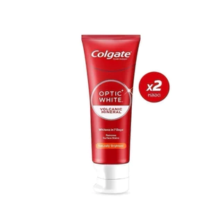 [ส่งฟรี] ยาสีฟันคอลเกต ออฟติคไวท์ 100กรัม x 2 หลอด Colgate Optic White Volcanic Mineral