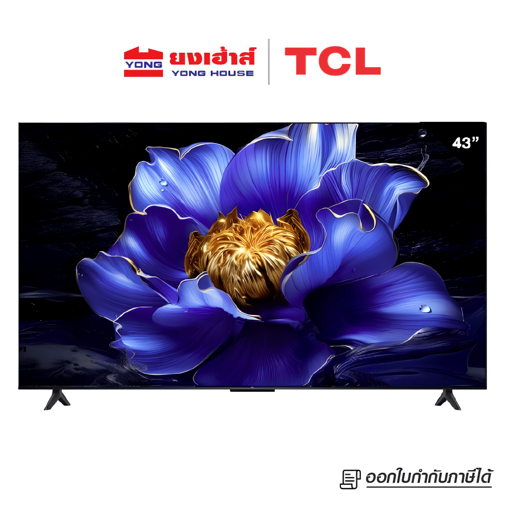 TCL TV รุ่น 43V6C ขนาด 43 นิ้ว 4K UHD Google TV HVA Panel ระบบปฏิบัติการ Google