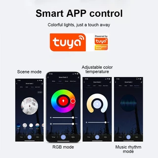 MeeGoo Smart Wi-Fi Light Bulb หลอดไฟอัจฉริยะ RGB ควบคุมด้วยเสียง บลูทูธ เปลี่ยนสีได้ ใช้กับแอป Tuya/Amazon /Alexa