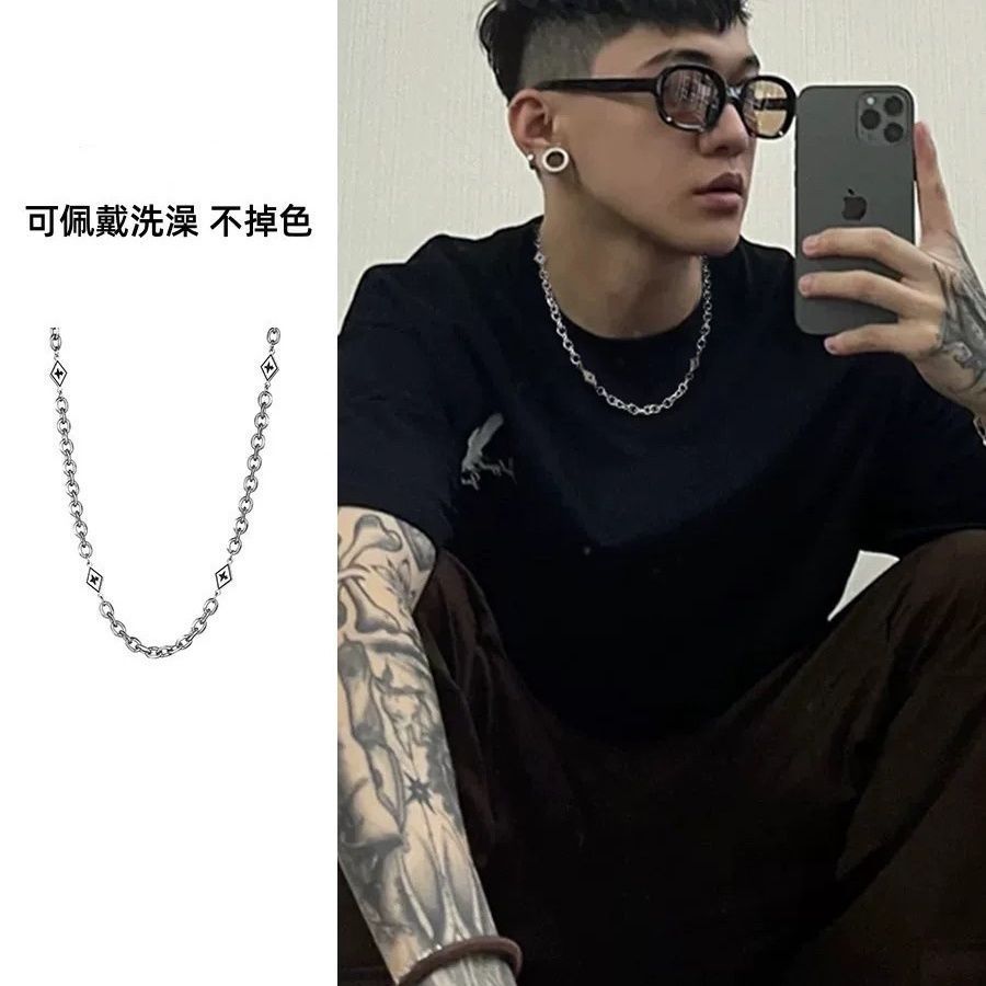ของสวย ส่งไวจ้า  สร้อยโซ่ ผู้ชายลายเพชร 4 เหลี่ยม แนวฮิบฮอบ สไตล์เกาหลี ราคา ถูกที่สุด ดีลบีเคเค แกลเลอรีภาพที่ 7