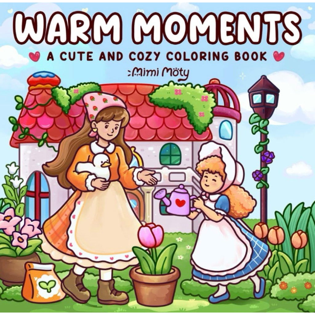 สมุดภาพระบายสีwarm moments (สันห่วง) พร้อมส่งในไทย
