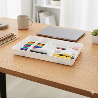 ถาดเครื่องเขียน 5 ช่อง เก็บช้อนส้อม เก็บของอเนกประสงค์ แบรนด…