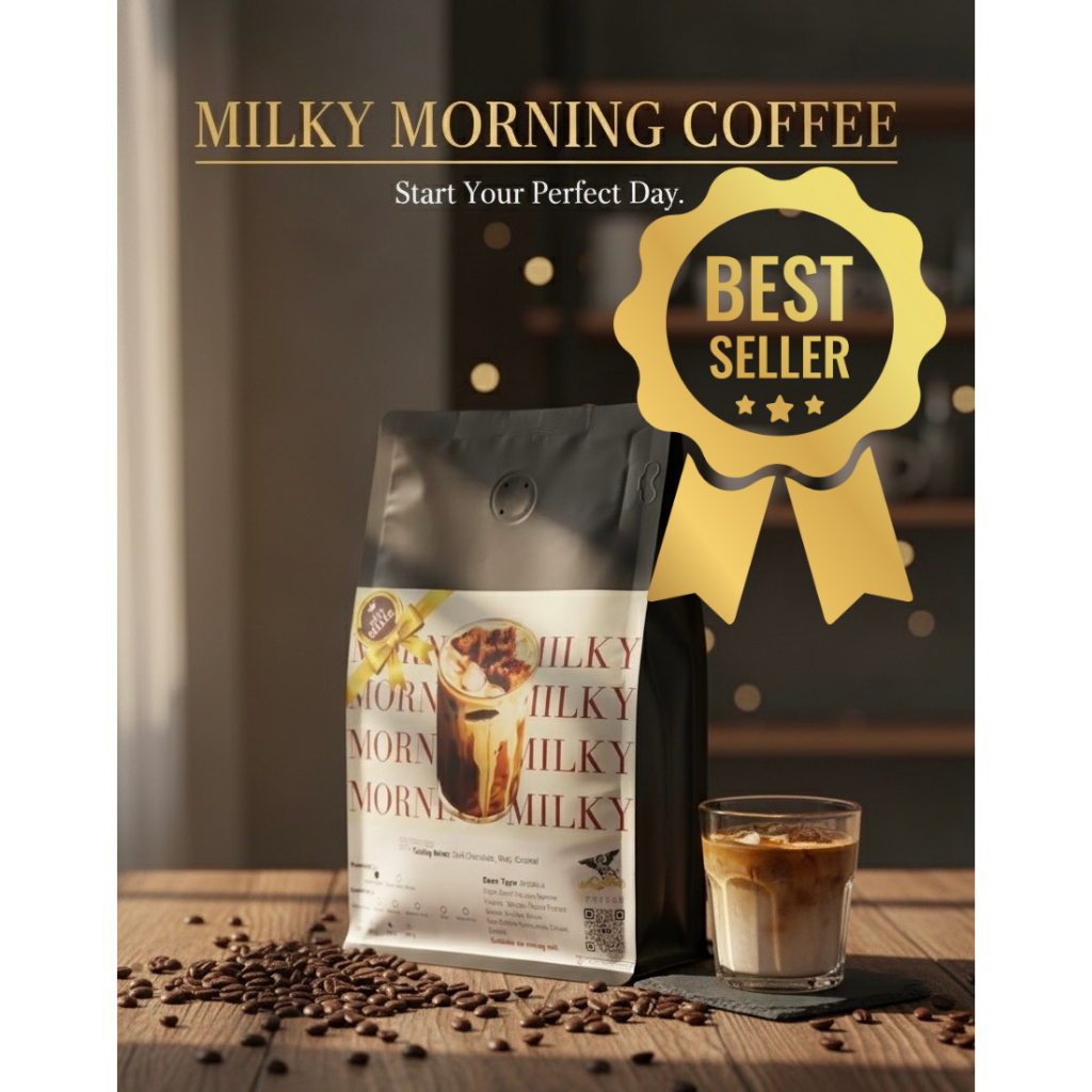 เมล็ดกาแฟคั่ว Morning Milk เบลนด์ Brazil x Laos x Thai x Myanmar จากโรงคั่ว Presso Coffee Roaster