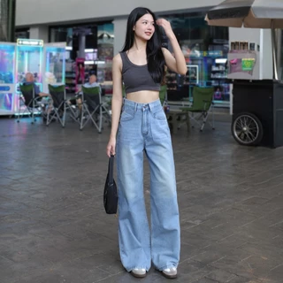 กางเกงยีนส์ขากระบอกใหญ่ รุ่น Winky Jeans