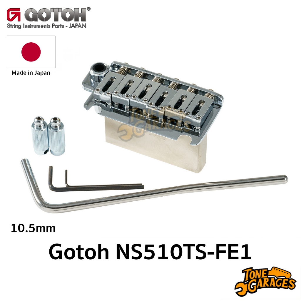 Gotoh NS510TS-FE1 2-Point 10.5mm Tremolo ชุดคันโยกกีต้าร์ไฟฟ้า สำหรับกีต้าร์จีนและเกาหลี Made in Japan