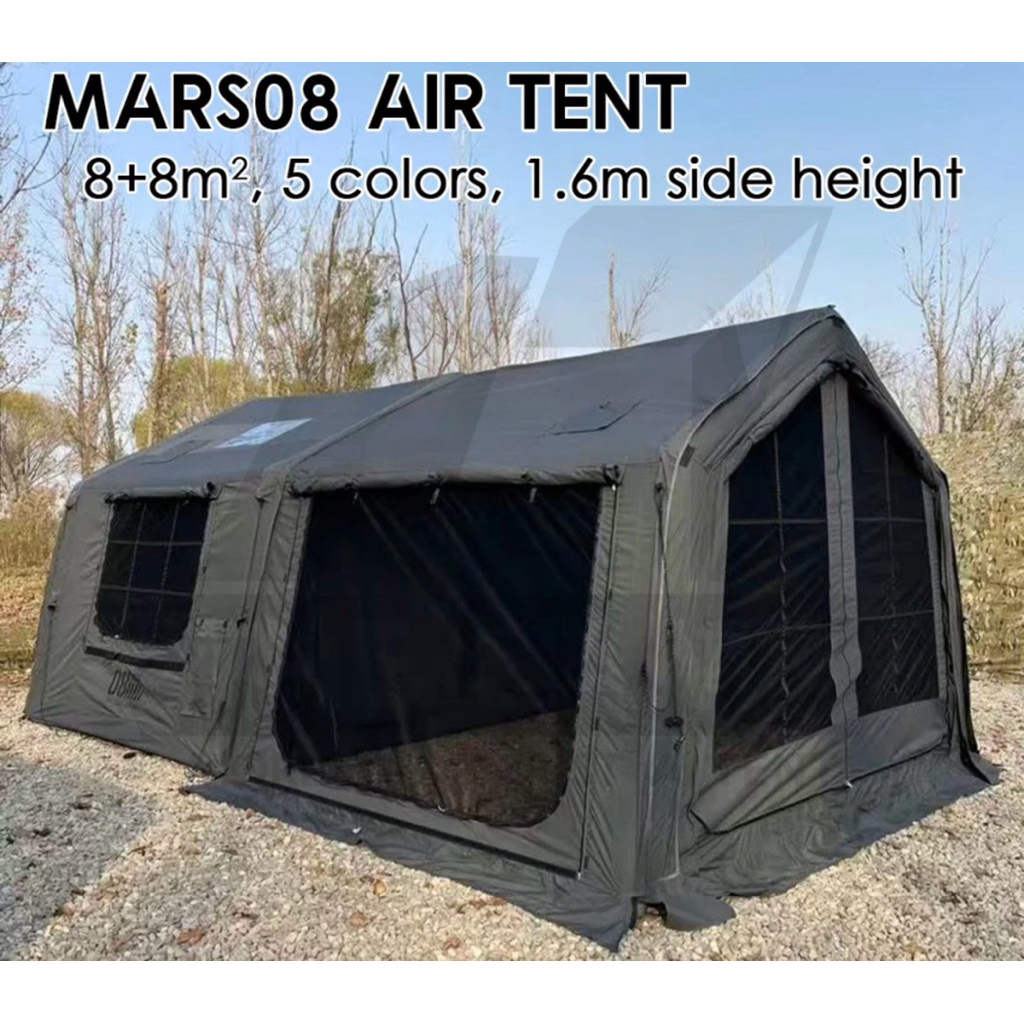 Mars 08 TC Cotton Air Tent เต็นท์เสาลม ฟรีชุดห้องเสริม RainCover รุ่นอัพเกรด รับประกัน 1 ปี ของแท้💯