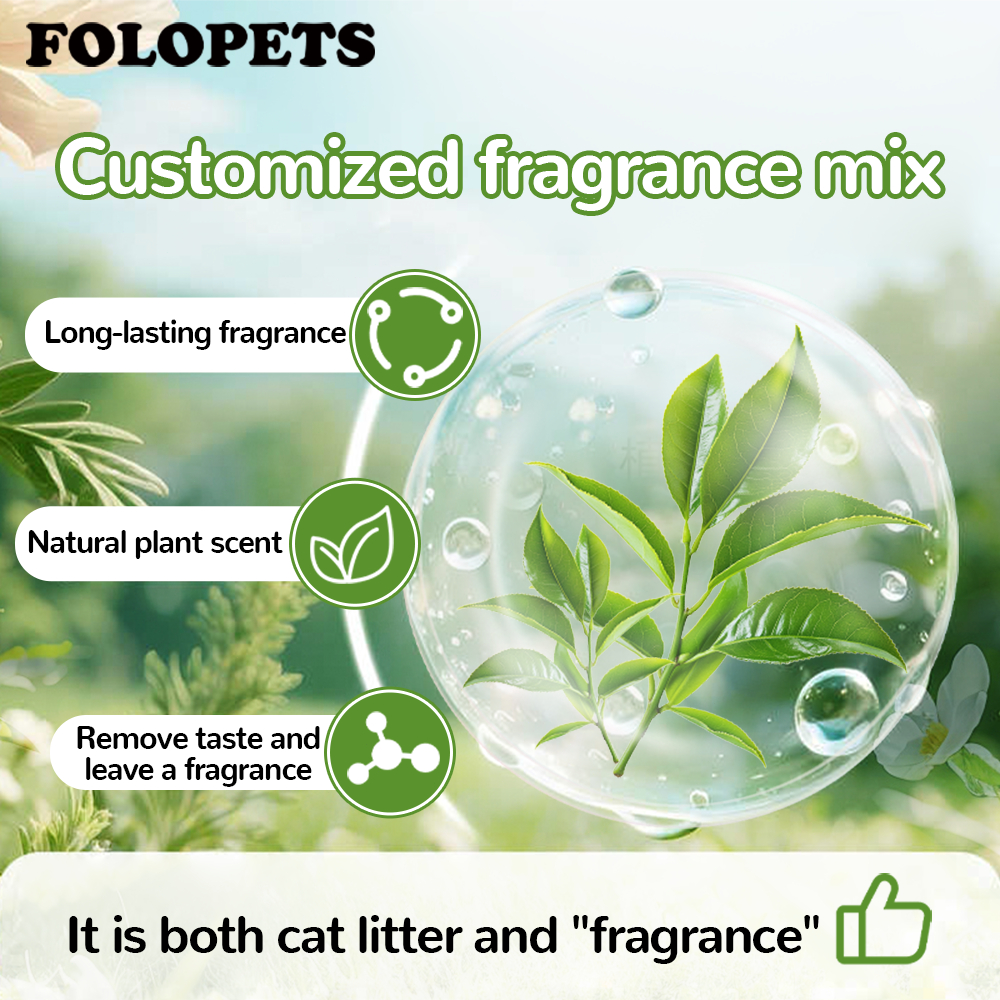 FOLOPETS ทรายแมว 10L 7.5kg ดูดซับไว กลบกลิ่นได้ดีมาก ทรายแมวเบนโทไนท์ ทรายแมวเต้าหู้ Tofu ทรายแมวเบนโทไนท์（9 กลิ่น） รูปที่ 6