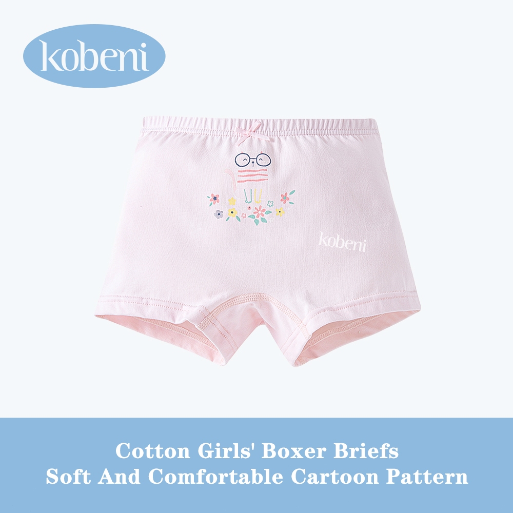 ⭐KOBENI⭐กางเกงในเด็ก ผู้หญิง ผ้าฝ้ายแท้ ชุดชั้นในสําหรับเด็ก ลายการ์ตูนน่ารัก ใส่สบาย เหมาะสำหรับอายุ 3-14 ปี