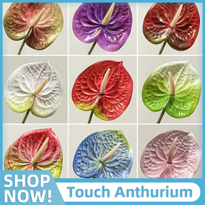 Anthurium Floral Artificial Arrangement Soft Touch Home Decor Styling Wedding For