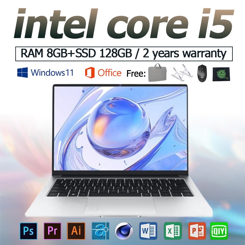 ASUS 2025 แล็ปท็อปสำนักงานใหม่ 14 นิ้ว Intel Core i5 /J4125 แล็ปท็อป RAM 8GB+SSD 128GB Win 11 แล็ปท็