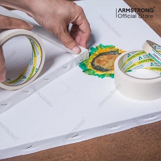 Armstrong เทปกระดาษกาวย่นสี (ยกแถวสุดคุ้ม) มาสกิ้งเทปสี สีสันสดใส ติดขอบสันหนังสือ งานทาสี พ่นสี