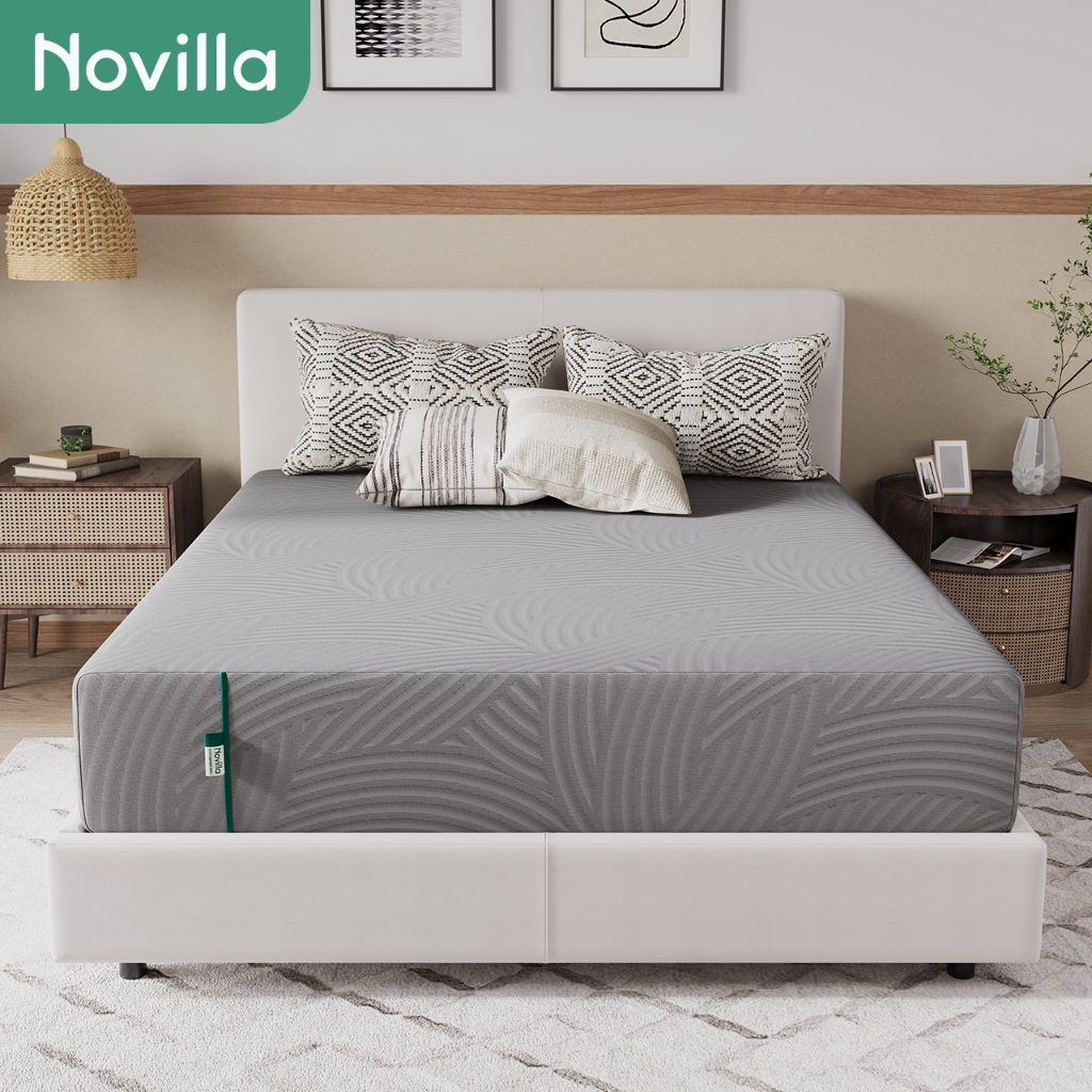 [ลด 50%]Novilla ที่นอนโฟม 2 ชั้น 2 ด้าน 7 โซนระบายอากาศดี แบบคัตเอาท์ แถมหมอนฟรี ขนาด 3.5/5/6ฟุต หนา