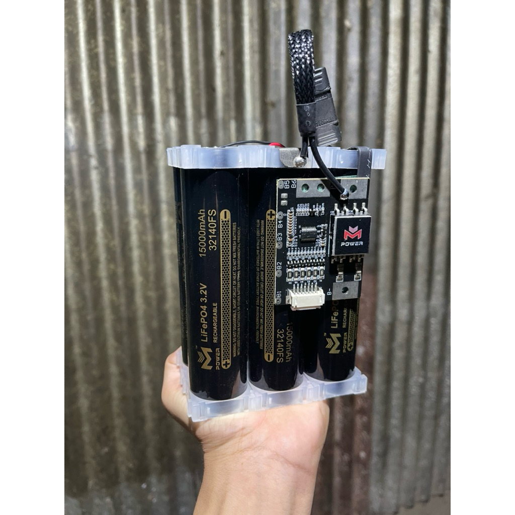 แบตเตอรี่ 6s15แอมป์ 15,000mAh Bms20a Mpower พร้อมใช้งาน