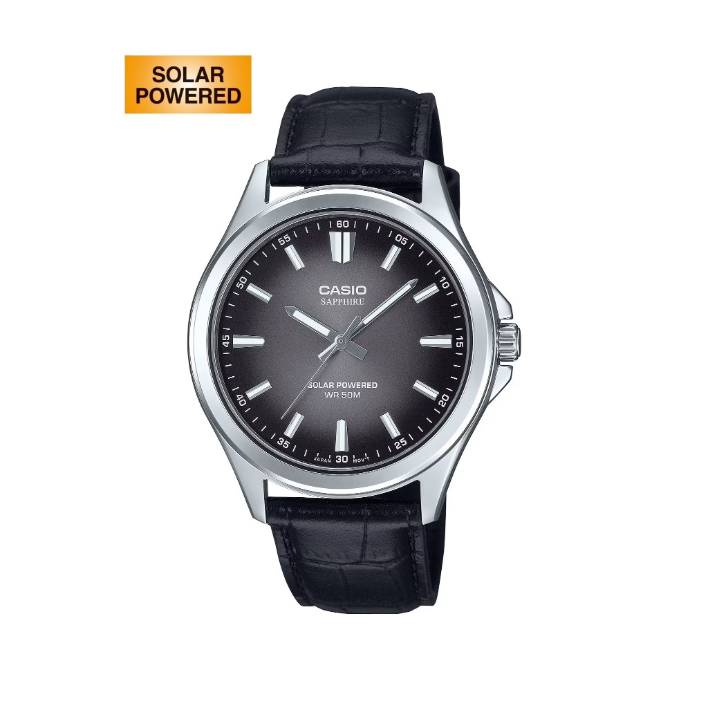 Casio นาฬิกาข้อมือผู้ชาย รุ่น MTS-RS100L-1AVDF Solar Men's Watch ( พลังงานแสงอาทิตย์ )