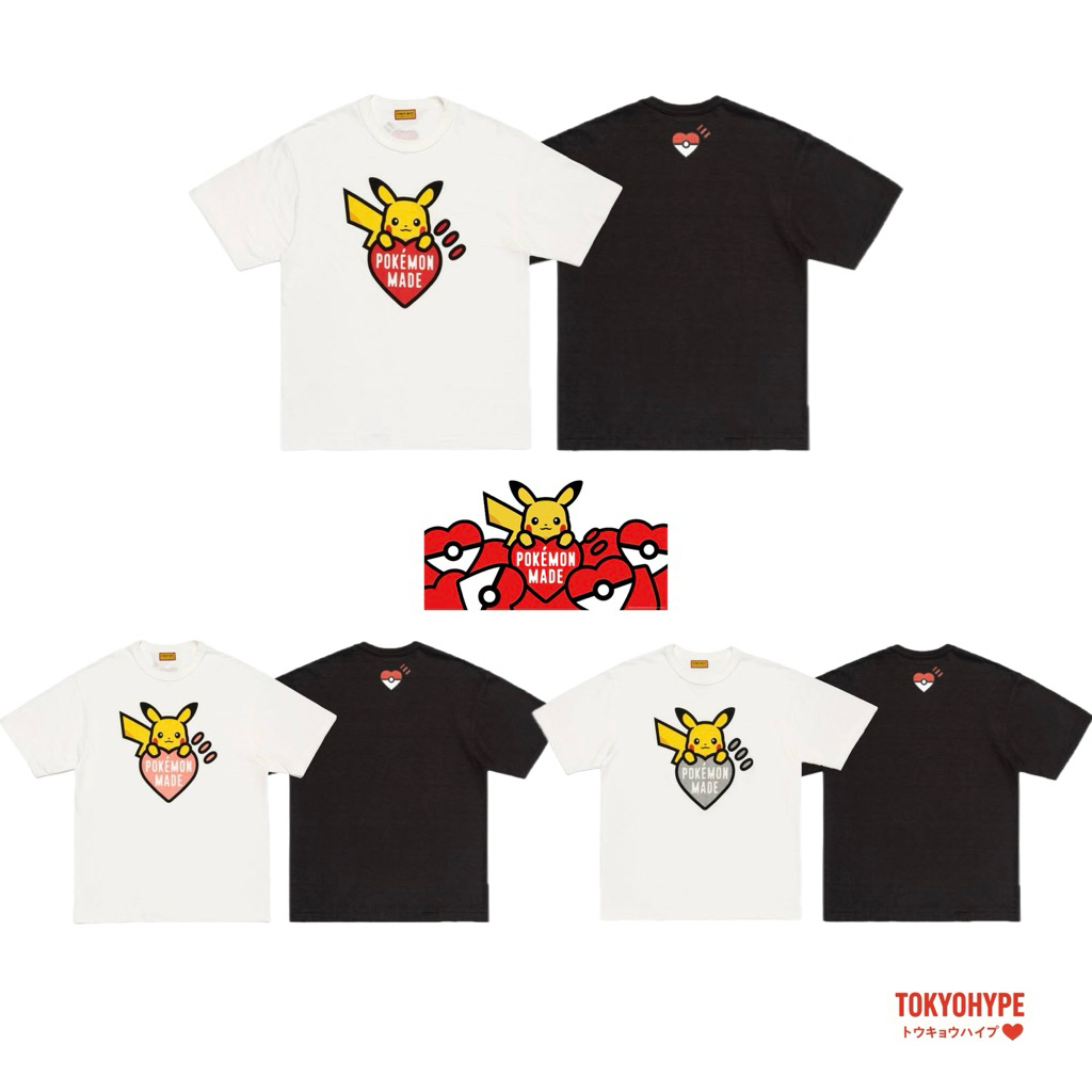 พร้อมส่ง เสื้อ HUMAN MADE POKEMON MADE ของแท้ ลาย Exclusive Collab Human Made x Pokemon