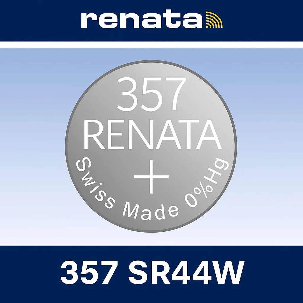 ถ่านนาฬิกา 𝗥𝗘𝗡𝗔𝗧𝗔 357 / SR44W รีนาต้า สวิส Swatch Group ถ่านกระดุม 0% mecury Watches Battery 1.55V