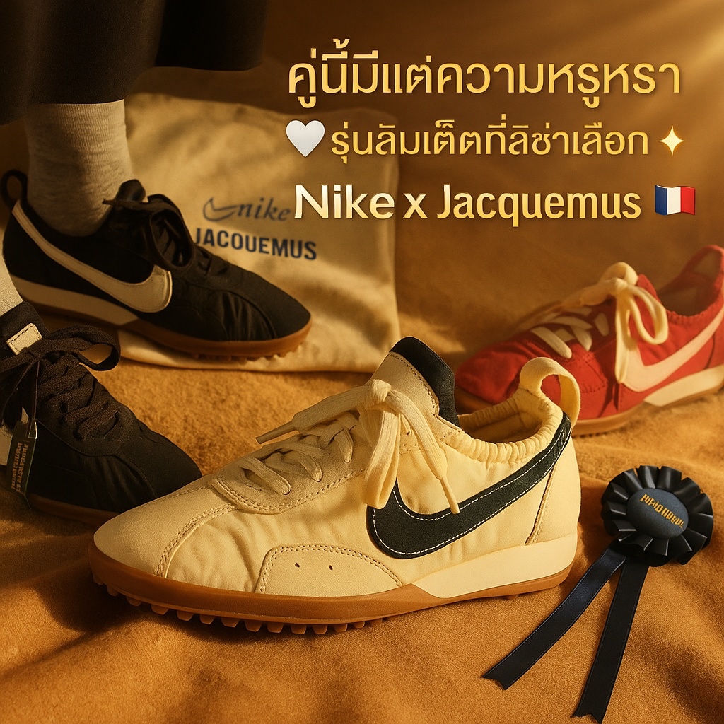 🇰🇷Nike x Jacquemus Moon Shoe SP Off Noir Cashmere 🌙รุ่นเดียวกับลิซ่า BLACKPINK💕 