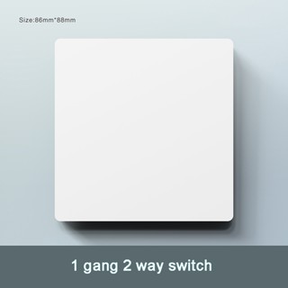 สวิตช์ติดผนังบางเฉียบสีขาว เต้ารับติดผนังแบบยุโรป สวิตช์สากล