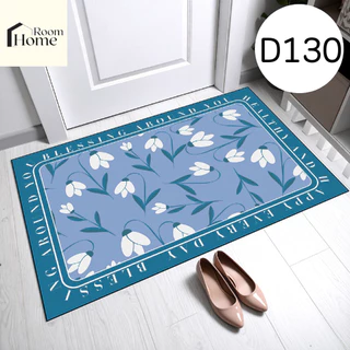 พรม3Dห้องครัว (ลายดอกไม้ ต้นไม้ flower tree) ขนาด 40X60 cm พรมปูพื้นในห้องครัว พรมเช็ดเท้า พรมปูพื้น ซับน้ำดี ยางกันลื่น