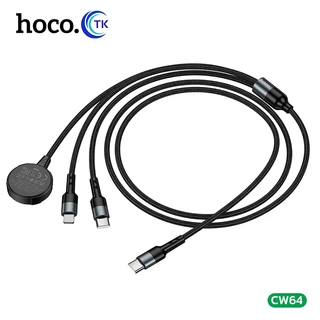 HOCO สายชาร์จ 3in1 Type-C/iOS/iWatch ชาร์จนาฬิกาได้ ความยาว 1.2 เมตร ใช้งานง่าย น้ำหนักเบา พกพาสะดวก CW64