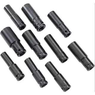 Decker Hex Shank 10 ตัว/ชุด ชุดประแจไฟฟ้า ลูกบล็อกยาว ชุดลูกบล็อกยาว ชุดบล็อก ชุดประแจไฟฟ้า 1/2'' 4หุน