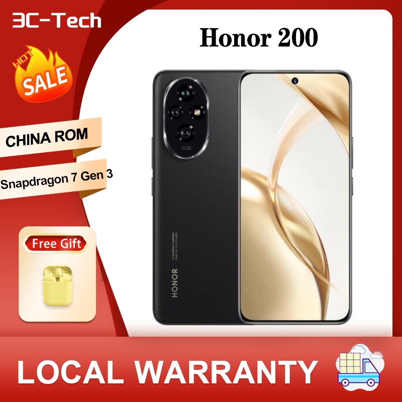 เวลาขนส่ง 10 วัน Original HONOR 200 China ROM 5G Smartphone 6.7'' Snapdragon 7 Gen3