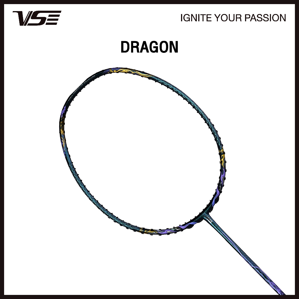 VS ไม้แบดมินตัน รุ่น Dragon P แถมกริปคละสี+เอ็น+ซอง *ขึ้นเอ็น กรุณากดที่ตัวเลือกขึ้นเอ็นเท่านั้น*