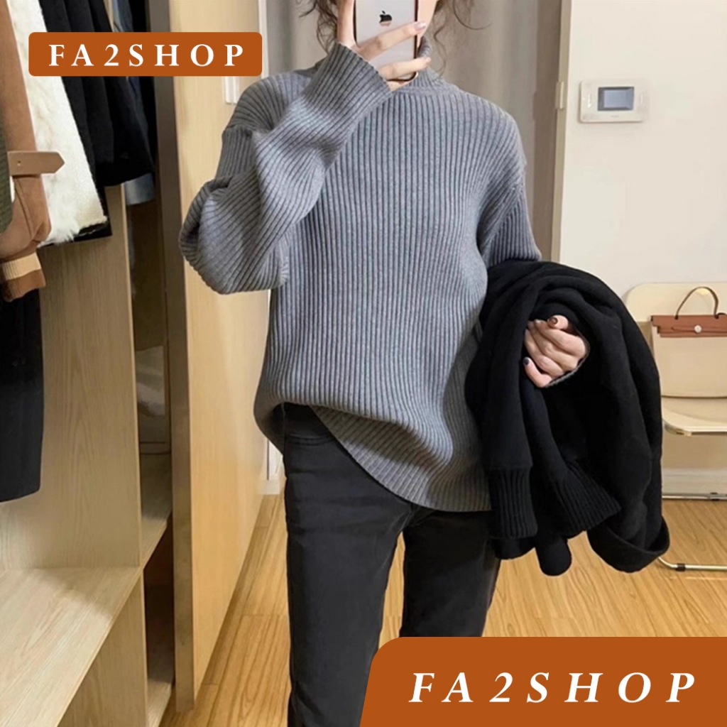 [🔥ส่งด่วน - กรุงเทพ] FA2SHOP รุ่น CS205 เสื้อไหมพรมแขนยาวคอเต่า
