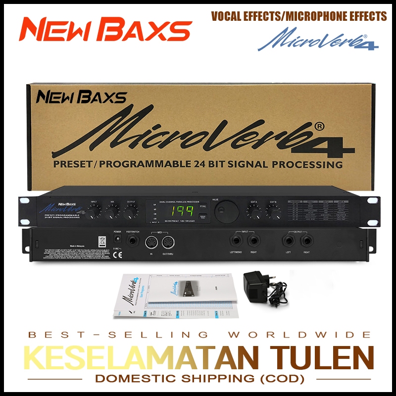 NEW BAXS เอฟเฟกต์เสียงร้องและดนตรี Microverb 4 โปรเซสเซอร์เอฟเฟกต์ไมโครโฟน 99DSP MIC4 เอฟเฟกต์เสียงร้องแท้ vocal effects
