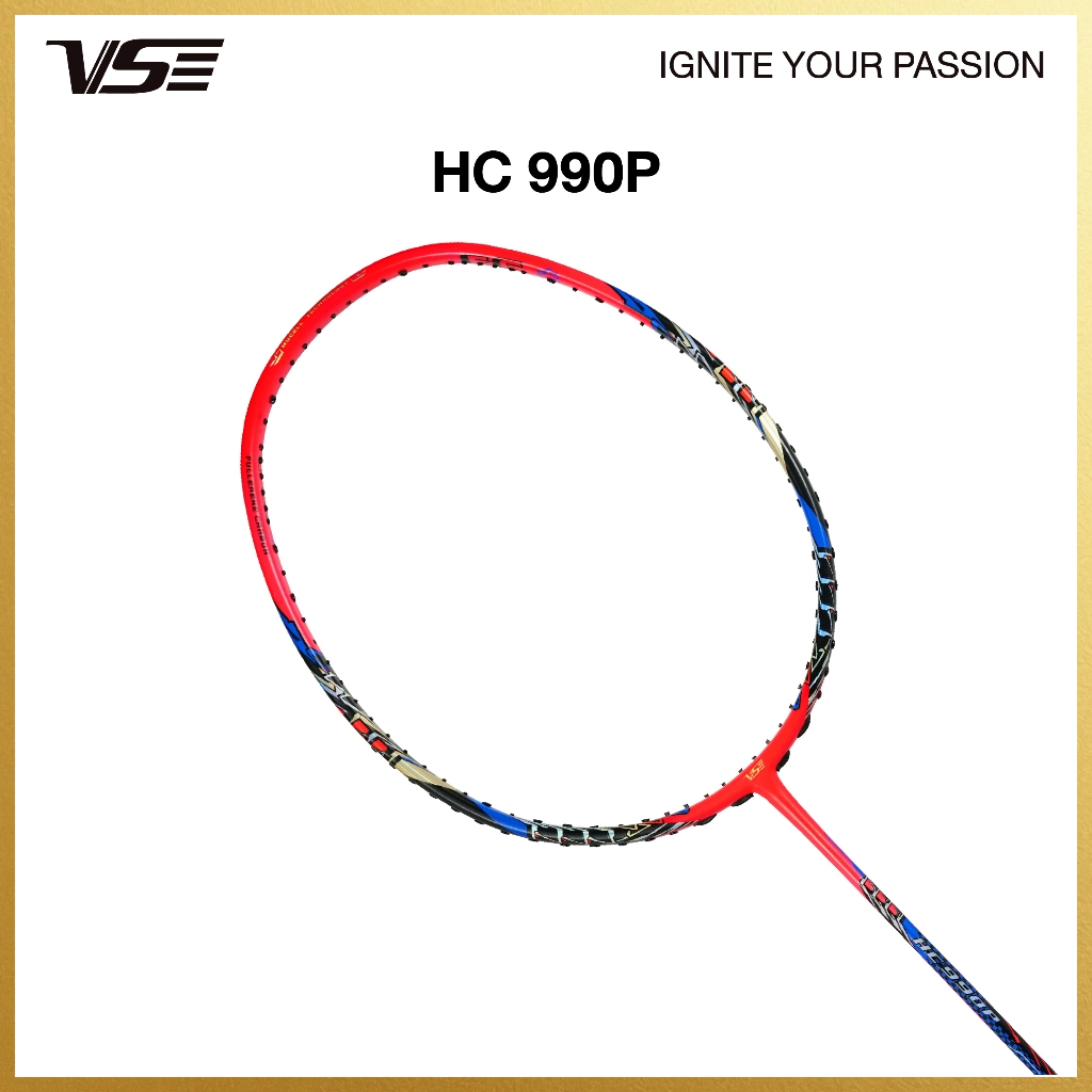 VS ไม้แบดมินตัน รุ่น HC990P แถมกริปคละสี+เอ็น+ซอง *ขึ้นเอ็น กรุณากดที่ตัวเลือกขึ้นเอ็นเท่านั้น*