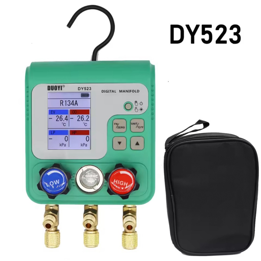 DUOYI-DY523 0-6000kpa เครื ่ องวัดความดันเครื ่ องทําความเย ็ น Digital Manifold Gauge Meter สําหรับ