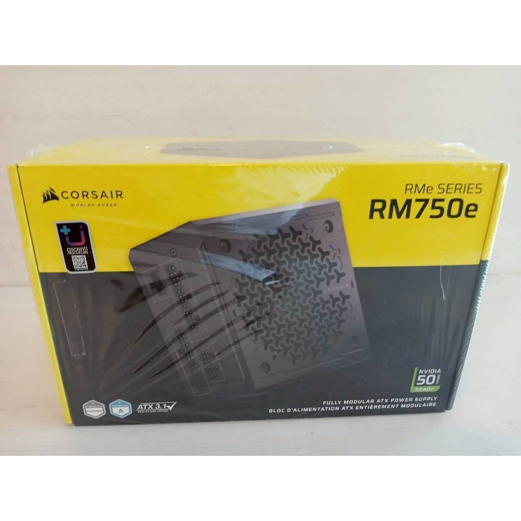 POWER SUPPLY (อุปกรณ์จ่ายไฟ) CORSAIR RM750E - 750W CYBENETICS GOLD BLACK ATX