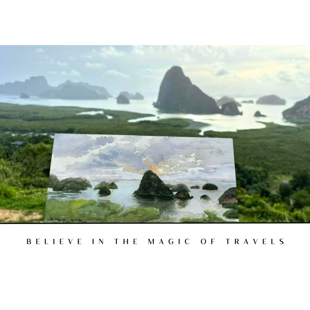 PookRattikornArt  POSTCARD THAILAND LANDSCAPE