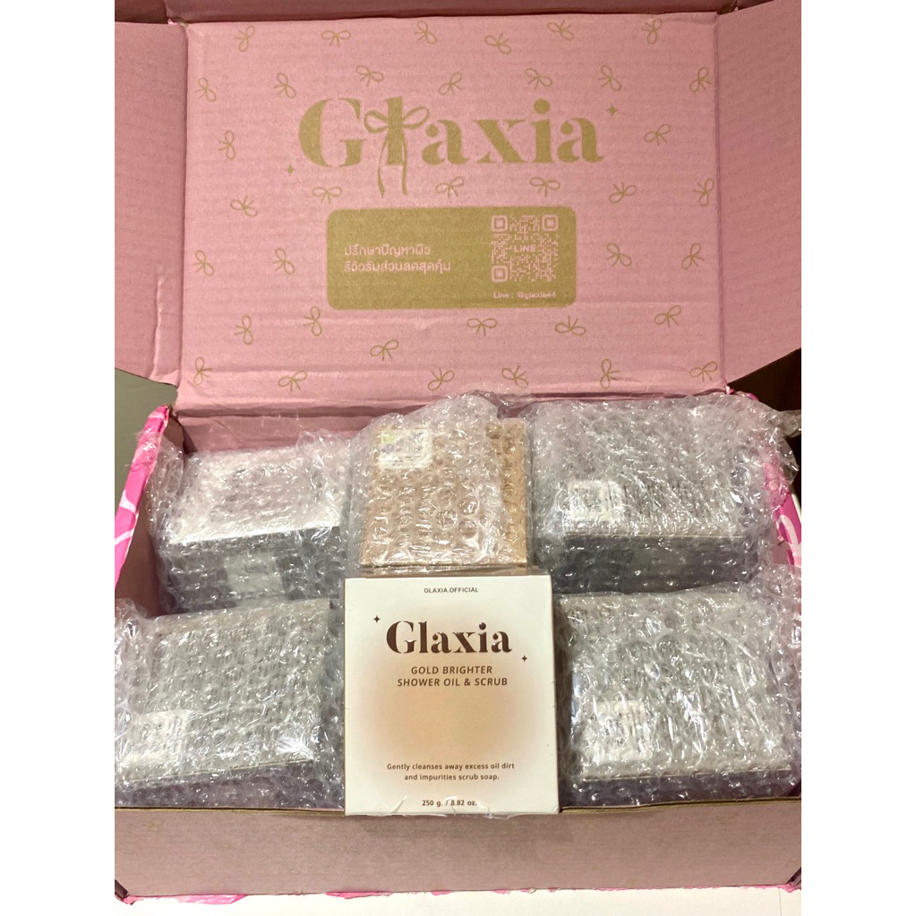 [ของแท้พร้อมส่ง] Glaxia Scrub สครับโคลนทองคำ ขัดนุ่มละมุนไม่บาดผิว