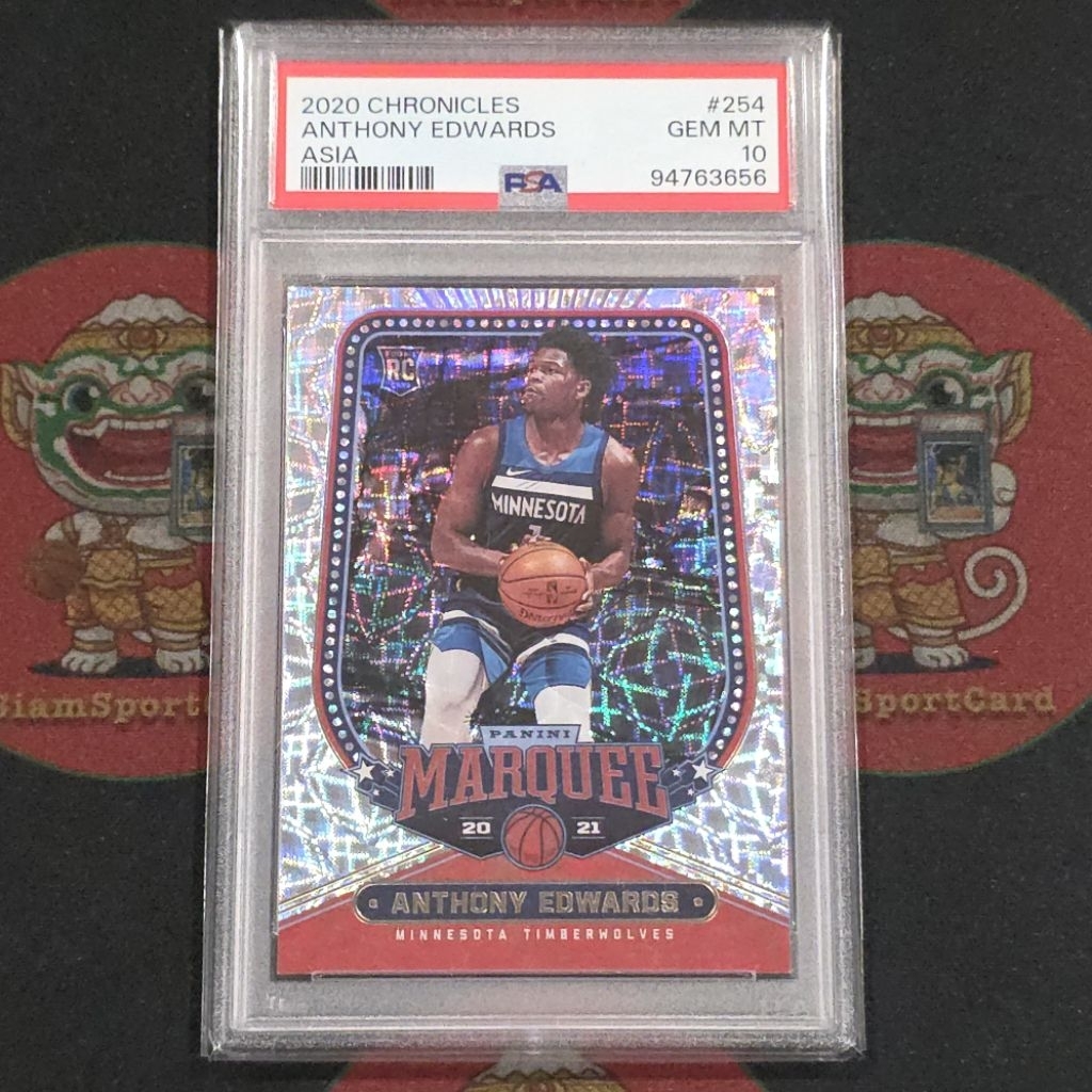 การ์ด​เกรด​ Anthony Edwards​ 2020 Chronicles​ Marquee ASIAN PSA 10